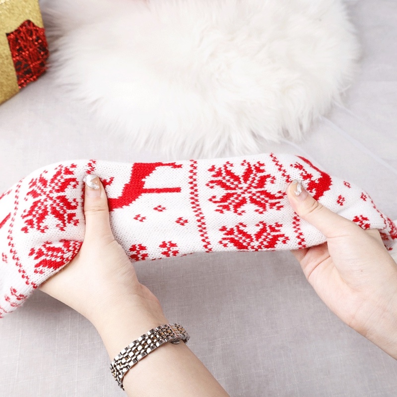 Đôi Vớ Dài Qua Gối Họa Tiết Giáng Sinh Thời Trang Cho Nữ