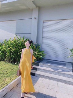 ĐẦM MAXI HỞ LƯNG CỔ YẾM