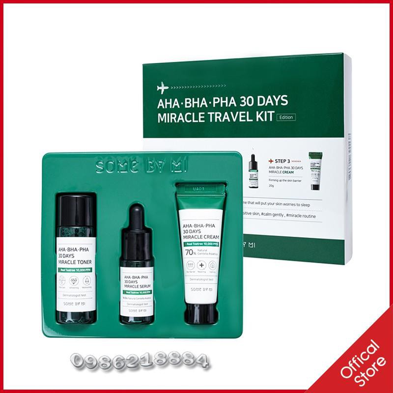 Set mini 3 món cho da mụn Some By Mi AHA- BHA-PHA 30 Days Miracle Travel Kit | BigBuy360 - bigbuy360.vn
