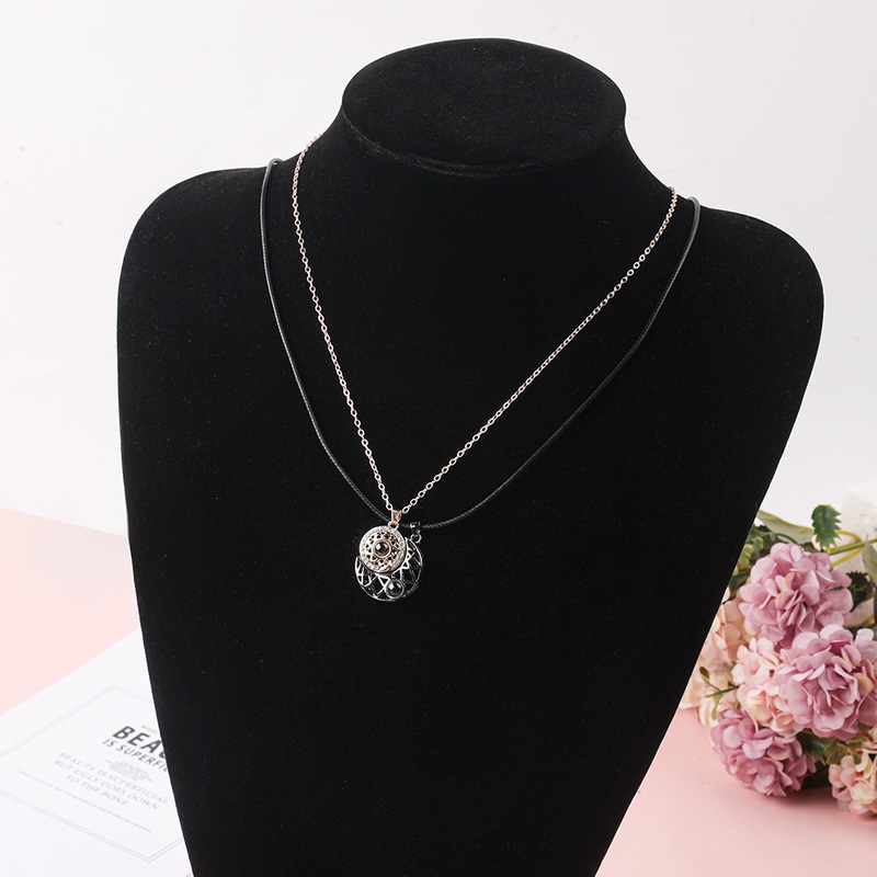 Set 2 dây chuyền 100 ngôn ngữ mặt trăng mặt trời cho cặp đôi