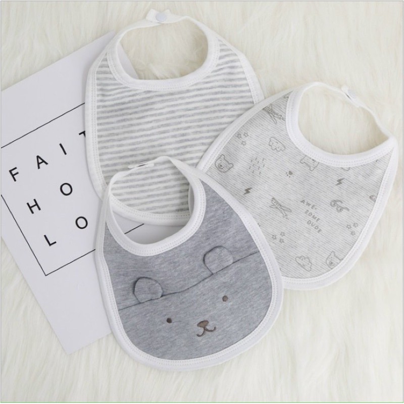 Set 3 yếm momcare chống thấm dây nhỏ [ babyboo]