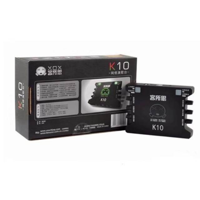 [Mã 159ELSALE hoàn 7% xu đơn 300K] Sound card âm thanh XOX K10 kèm dây lấy nhạc 3.5 bh 6 tháng