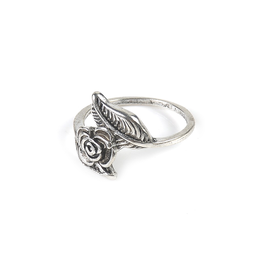 Set 4 Nhẫn Đốt Ngón Tay Hình Hoa Lá Phong Cách Boho