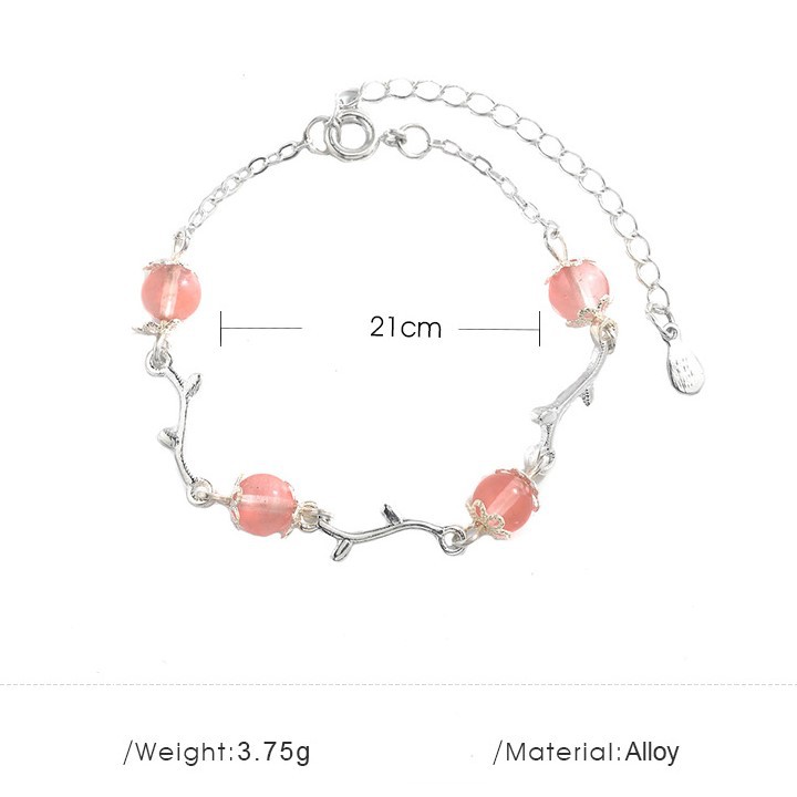 Korean Style Pink / Blue Crystal Bracelet for Women | BigBuy360 - bigbuy360.vn
