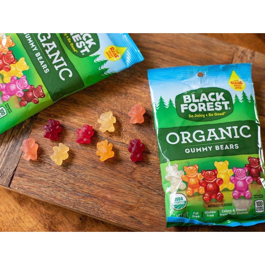 DATE 09/2024 Kẹo dẻo hữu cơ ⚡ CHẤT LƯỢNG ⚡ Kẹo Dẻo Organic Gummy Bear BLACK FOREST 23g Hương vị trái cây siêu ngo