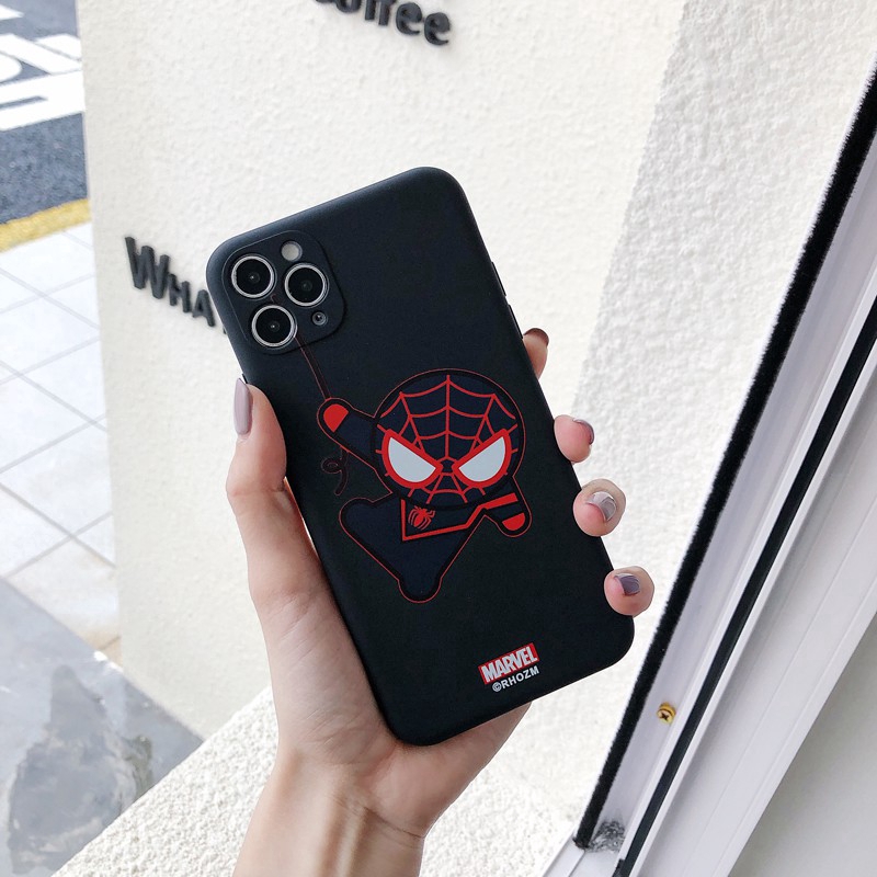 Marvel iPhone 7/8 Plus XS XR 11 Pro MAX Apple Phone Case Cute Cartoon Spider Man Cove