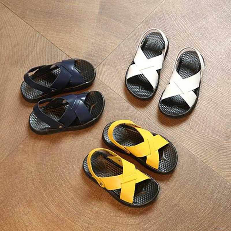 Giày sandal da PU quai chéo đáng yêu cho bé