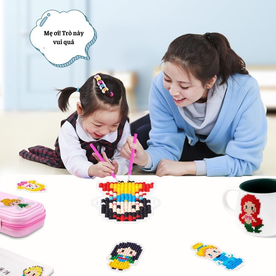 Bộ Làm Sticker Đính Đá Mini Cho Trẻ Em