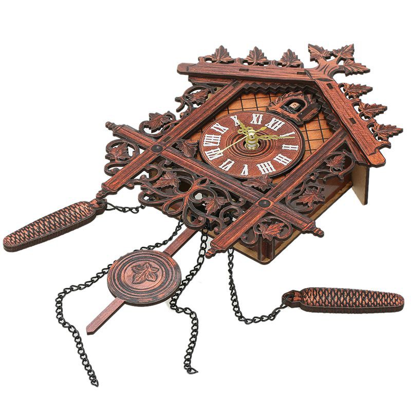 Vintage Wood Cuckoo Wall Clock Hanging Handcraft Clock For Home Restaurant Decoration Art Vintage Swing Living Room #1