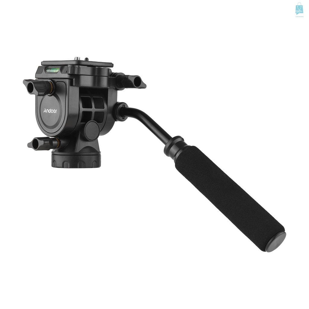 Giá đỡ tripod monopod đầu bi thủy lực trọng tải 5KG tích hợp tay cầm dành cho camera cỡ ốc 1/4| 3/8" để quay Panoramic