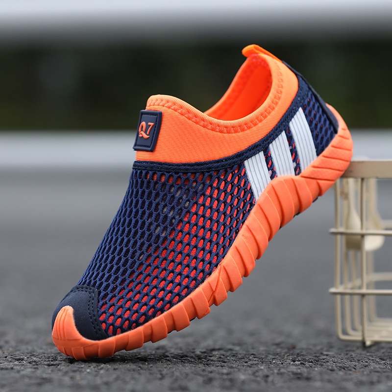 Giày Thể Thao Mùa Hè Phối Lưới Thoáng Khí Thời Trang Cho Bé Trai Cỡ 28-40