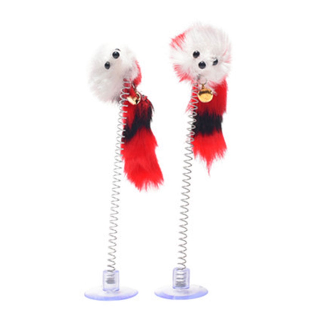 [CHOO] Pet Mouse Toys Elastic False Mouse Toys Pet Interactive Scratcher Spring Mice Teaser Random Color