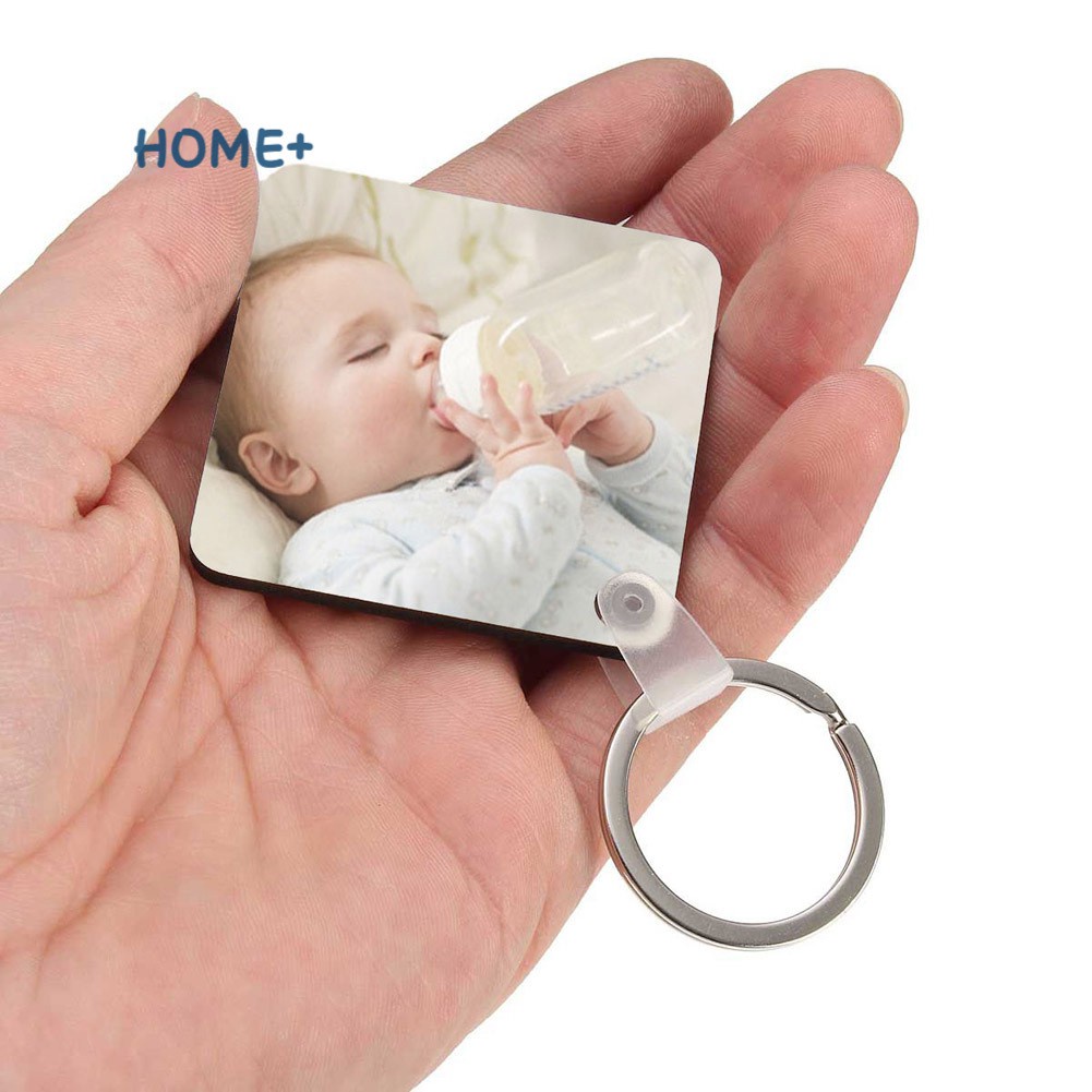 Set 10 Móc Chìa Khóa Hình Vuông Chuyên Dụng Cho Máy In Nhiệt