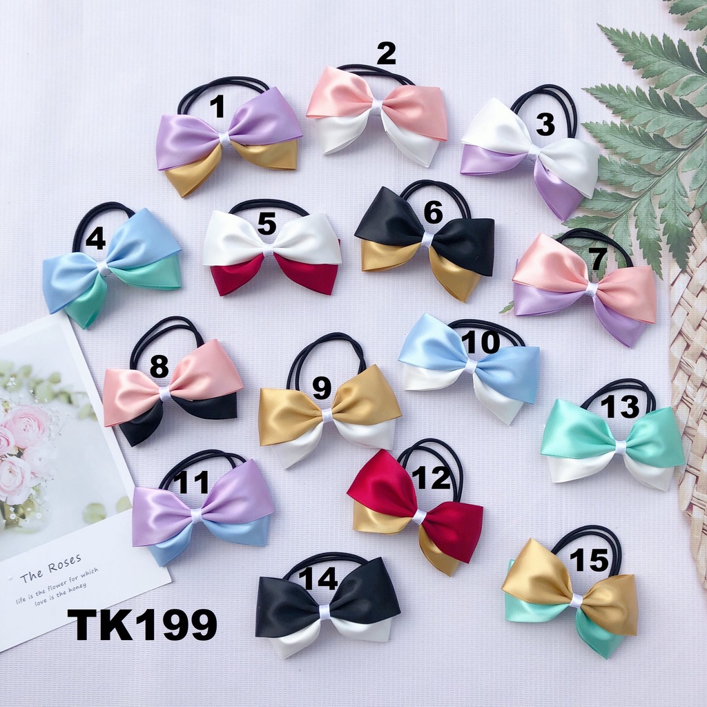 { TK199 } CỘT NƠ PHỐI MÀU CUTE - HÀNG THIẾT KẾ