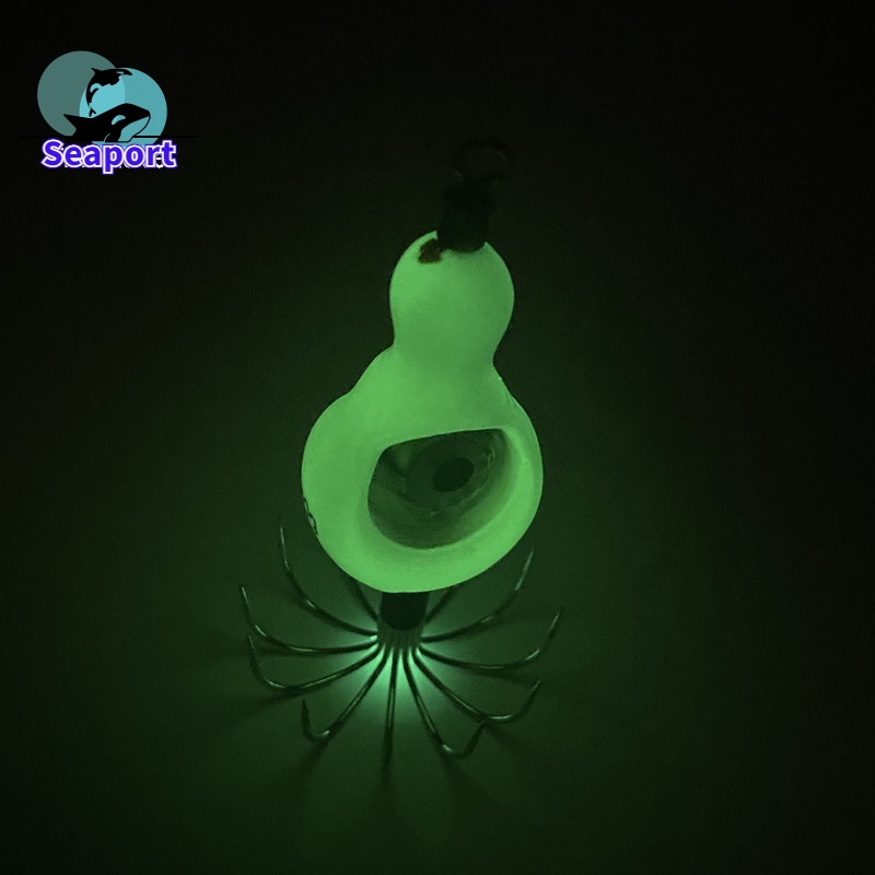 Mồi Câu Cá Giả Hình Mực Dạ Quang 60g