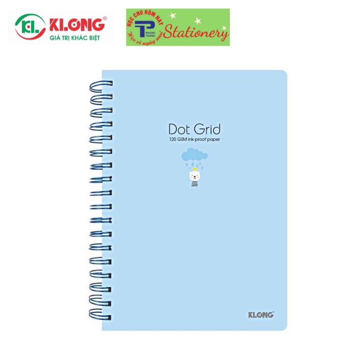 Sổ lò xo Klong kép B5- ruột chấm Dot Grid 200tr 115/76; MS: 960