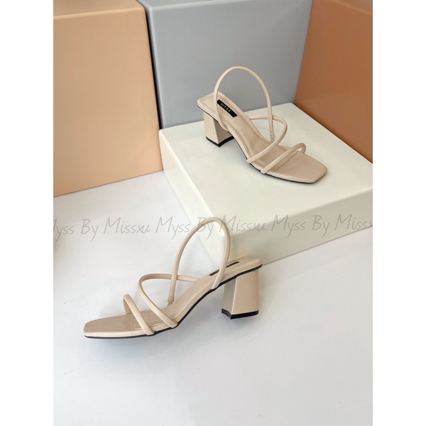 Giày sandal nữ quai chéo da vân 5cm thời trang MYSS - SD130