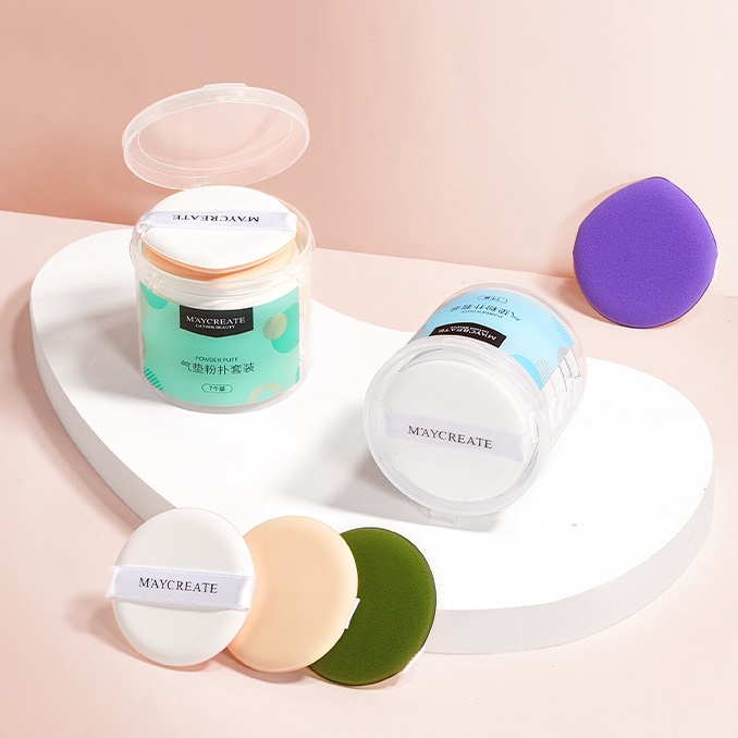 Bông đánh phấn Maycreate Air Cushion Puff Luxuka MC10 (7 cái)