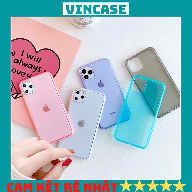 Ốp Lưng Iphone Trong Suốt Siêu Dày Viền Mờ 6s/6plus/6splus/7/8/7plus/8plus/x/xs/xsmax/11/11promax- Vincase