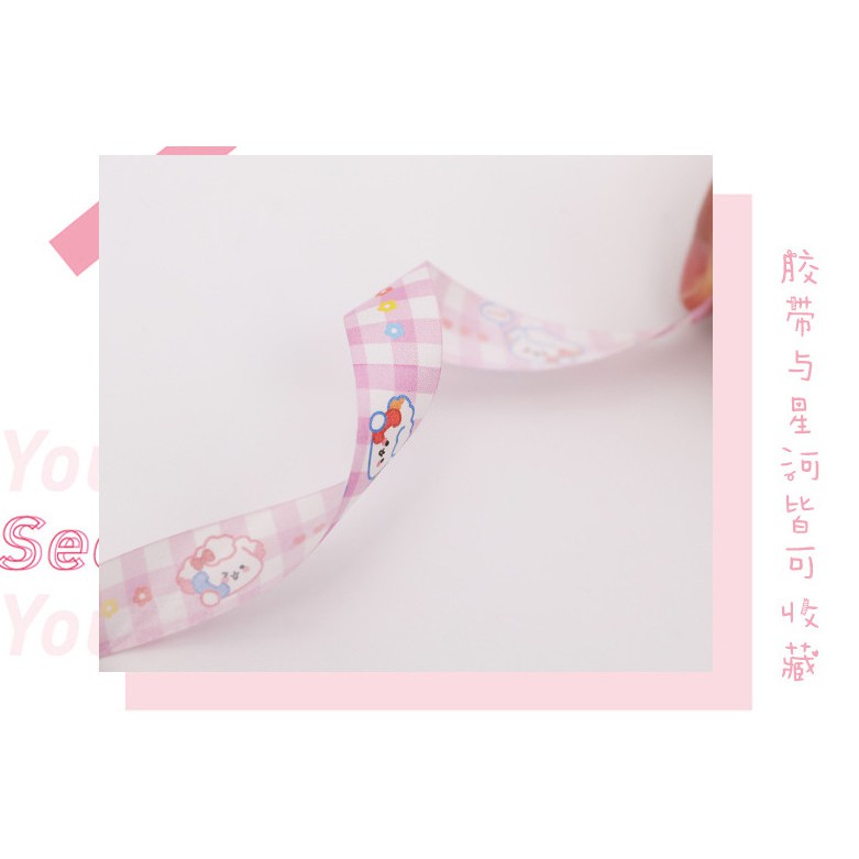 Washi tape Băng dính cô gái dễ thương trang trí đầy màu sắc đơn giản sáng tạo C-11