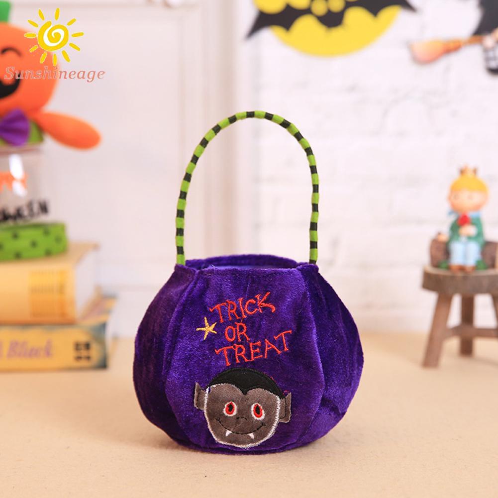 Halloween candy bag decoration childrens portable pumpkin bag gift bag Halloween props accessories supplies