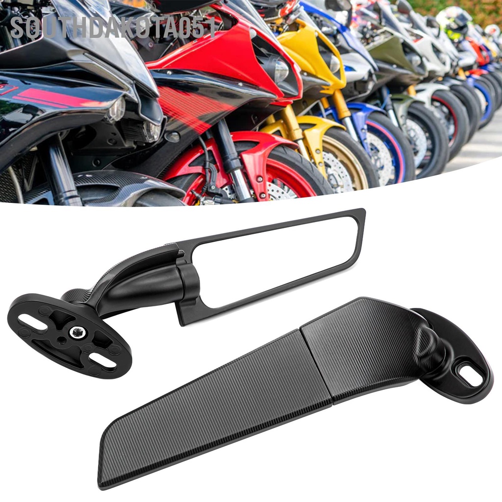 [Hàng Sẵn] Gương chiếu hậu Xe máy Có thể Điều chỉnh cánh gió Xoay cho Ninja 250 300 H2 H4【Southdakota051】
