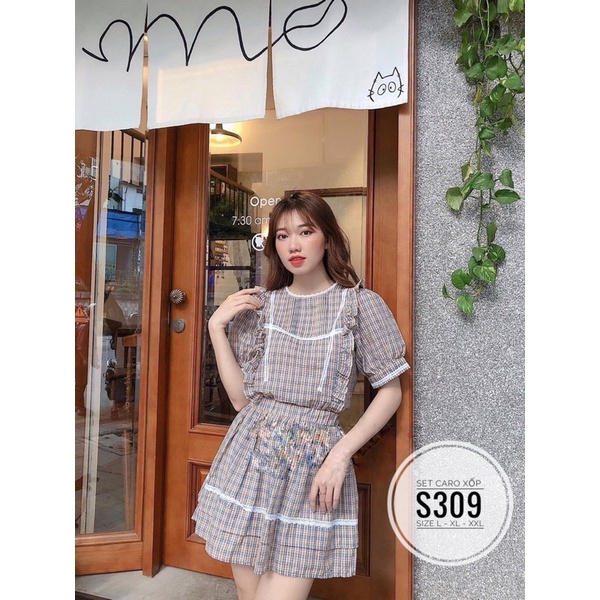 Bigsize Set caro xốp S309