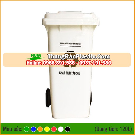 Thùng rác nhựa HDPE 120 Lít - Loại 1