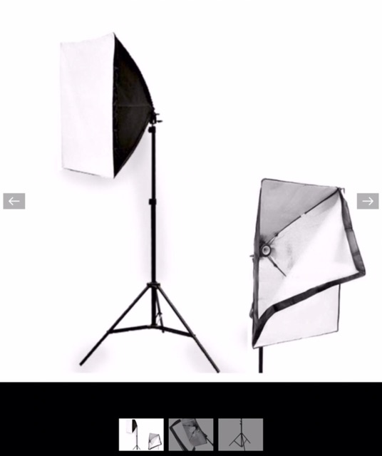 Chân đèn và softbox chụp ảnh sản phẩm, ảnh mẫu