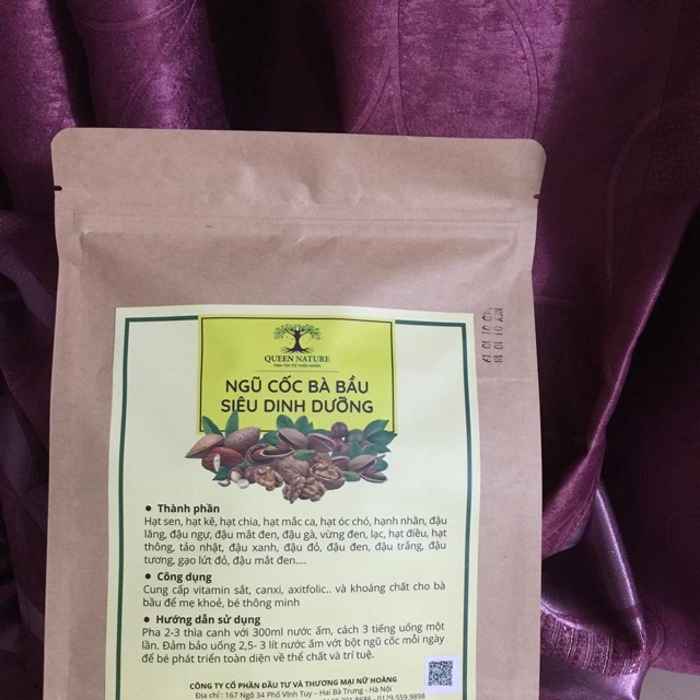 Ngũ cốc siêu dinh dưỡng 30 loại hạt dành cho bà bầu queen nature