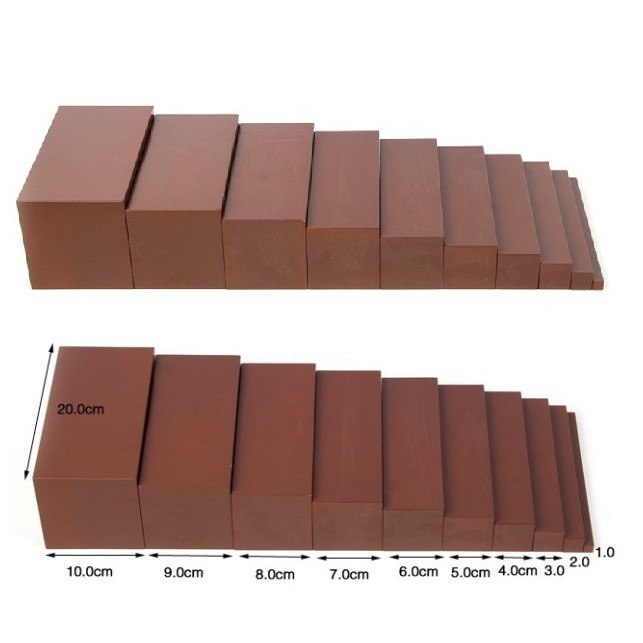 (Phiên bản quốc tế) Thang nâu Montessori - Brown stair
