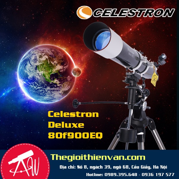 Celestron Deluxe 80f900EQ - CHÍNH HÃNG BẢO HÀNH 2 NĂM