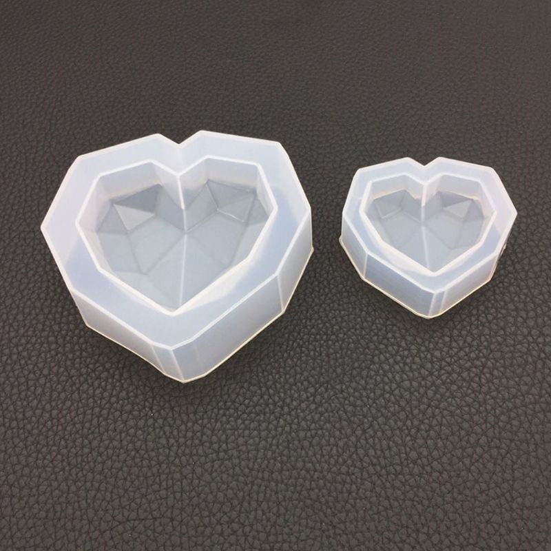 Khuôn silicon đúc mặt dây chuyền/ phụ kiện/ trang sức resin epoxy thủ công hình trái tim viền không đều