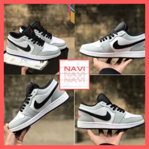 [🔥FULL BOX, BILL 💯🔥]Giày Sneaker J.O.R.D.A.N 1 Trắng Xám Thấp Cổ