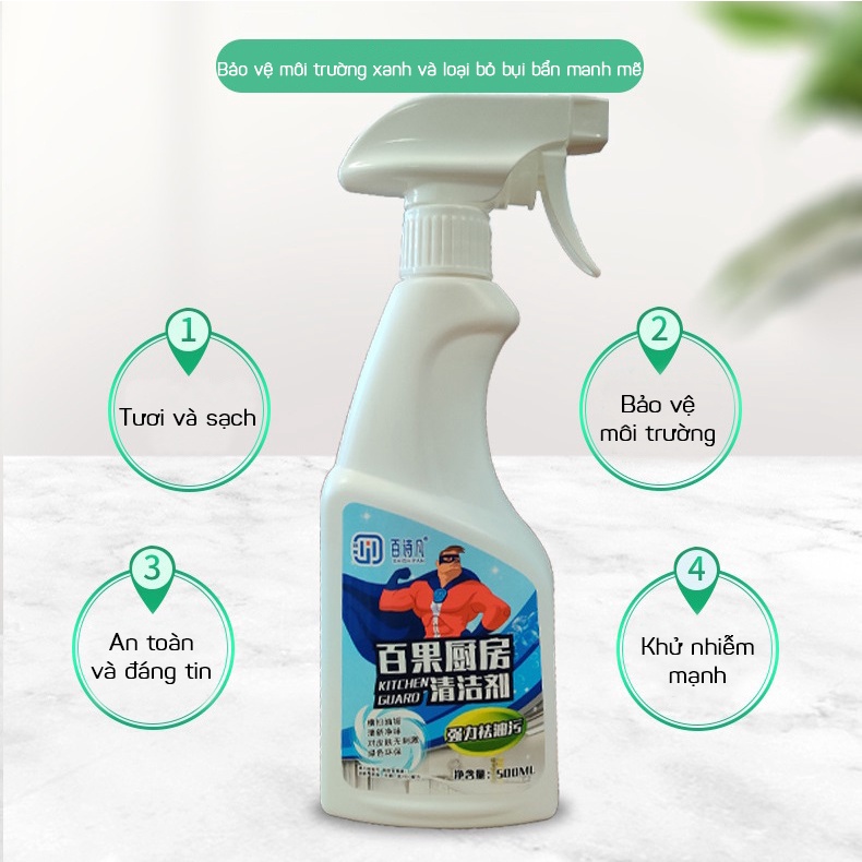 Dung Dịch Tẩy Rửa Dầu Mỡ Nhà Bếp Và Máy Hút Mùi 500ML DOKEY99