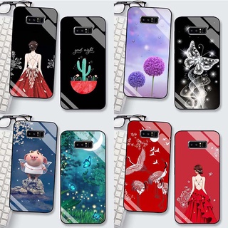 Ốp lưng samsung note 8, s8, s8+ lưng kính cường lực sang trọng, sáng bóng