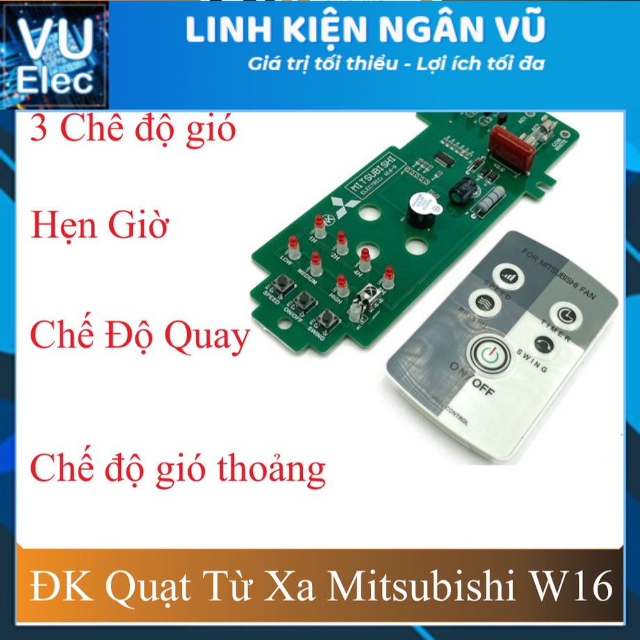 Bo Mạch Quạt Treo Tường MITSUBISHI W16-R / W16RT