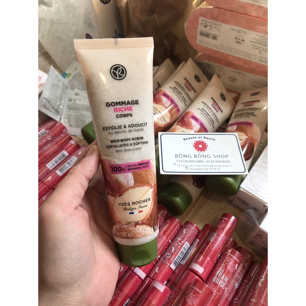 Tẩy da chết toàn thân Yves Rocher chiết xuất bơ hạt mỡ