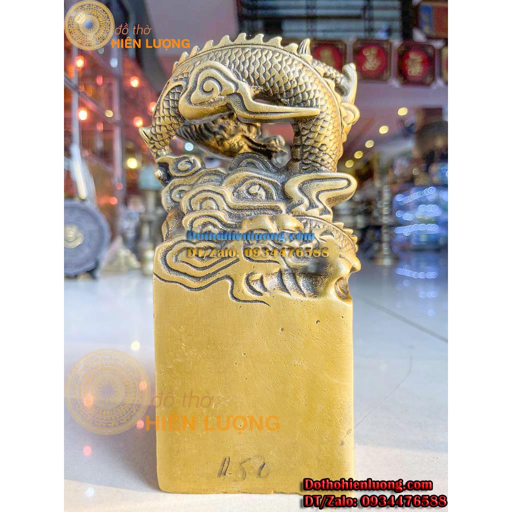 Ấn Rồng Vàng Nhả Ngọc - Cửu Long Kim Ấn Bằng Đồng - Vật Phẩm Phong Thủy Giúp Thăng Tiến Công Việc