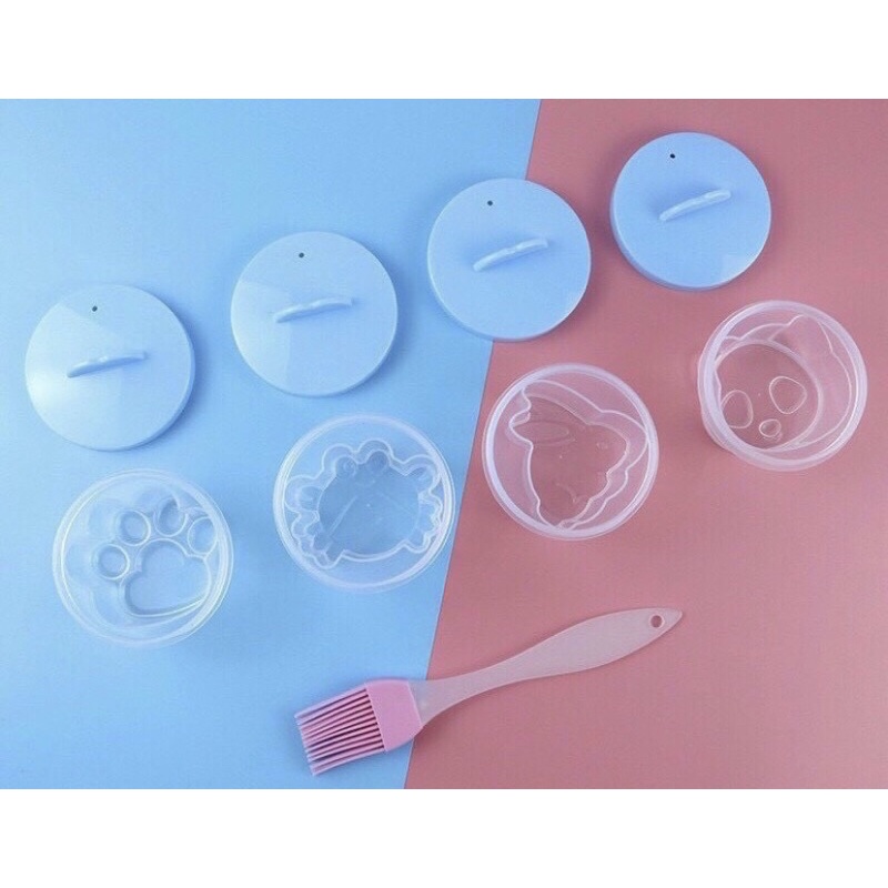 Khuôn hấp hình thú/ hình tim hoa làm bánh cho bé ăn dặm