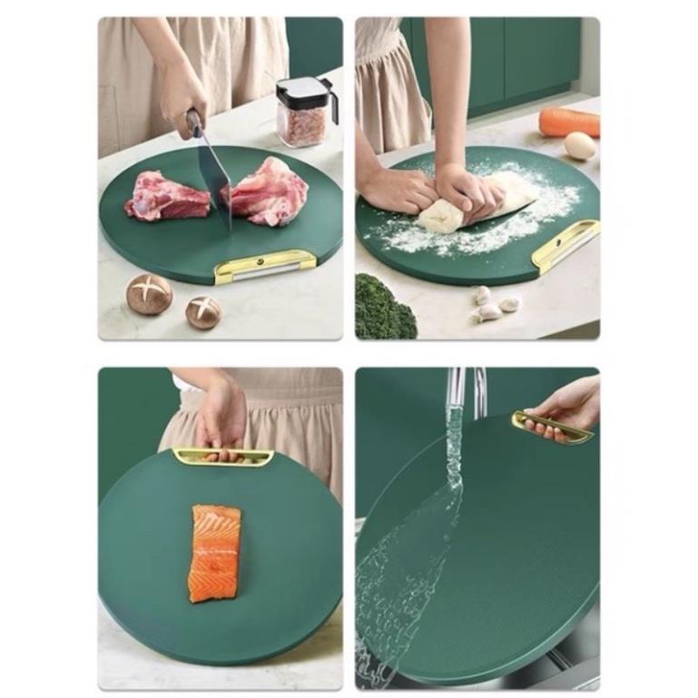 Thớt PE Tròn Kháng Khuẩn Cường Lực Xanh Rêu Cực Hottren