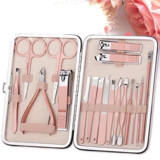  Bộ bấm móng tay hồng 18 chi tiết tiện dụng siêu xinh