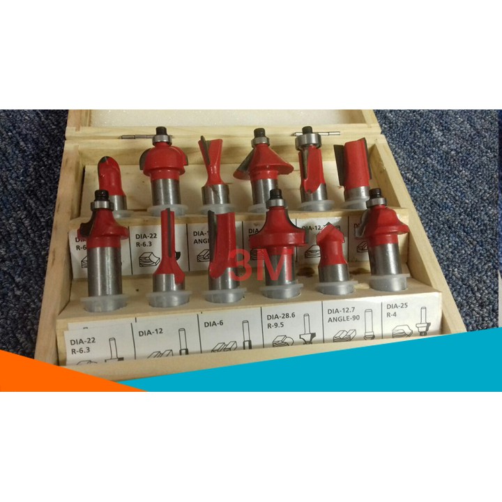 Bộ Mũi Soi Gỗ Đa Năng Gồm 12 Mũi (Mũi Đánh Phay)