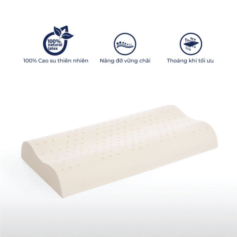 Gối Contour Liên Á 100% cao su thiên nhiên