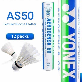Yonex Badminton Shuttlecock AS50 Badminton balls 12pcs Goose Feather 77 Speed