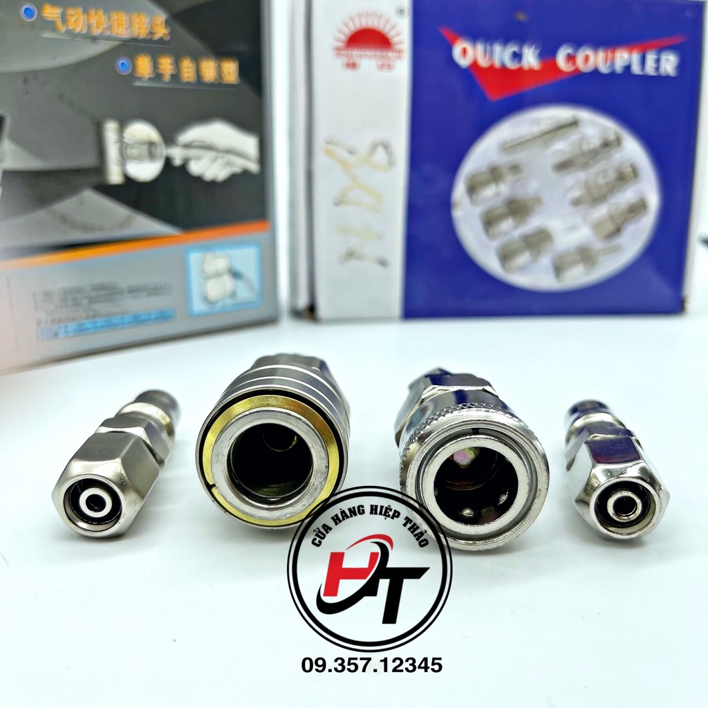 Đầu nối nhanh dây hơi - đầu nối hơi máy nén khí - Bộ đầu nối khí nén BND-RE