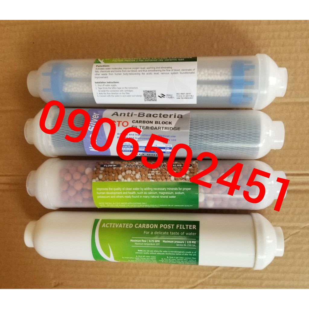 Bộ 3 Lõi lọc nước số 5 6 7   dùng cho máy RO