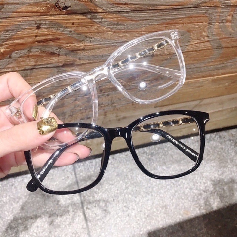 [Mã FARSSTGRE giảm 5K đơn bất kỳ] KÍNH GIẢ CẬN GỌNG XÍCH MẮT TO CHANL 012 0 độ | BigBuy360 - bigbuy360.vn