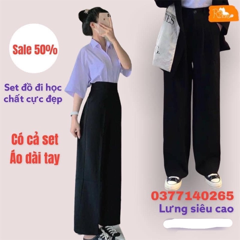 Bộ quần xuông ông rộng giá rẻ