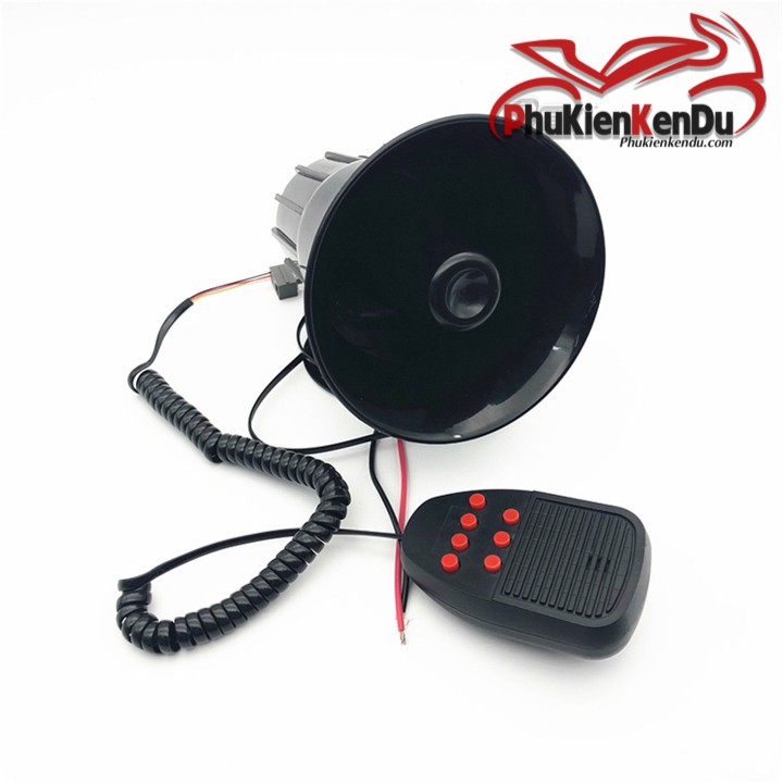Còi hú cảnh báo 7 chế độ âm thanh chuẩn có mic, 12V